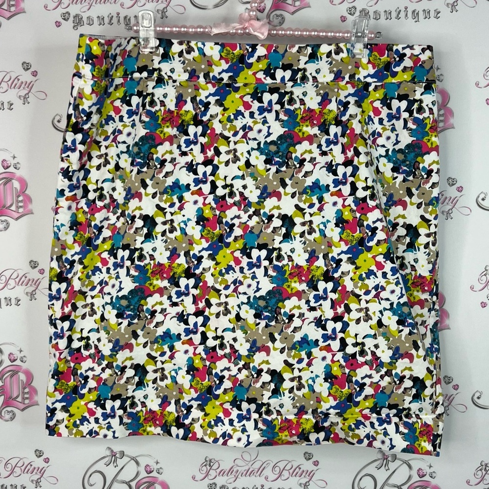 Jessica skirt flowers floral multicolor Abstract Print Skirt pencil skirt